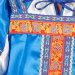 Русский народный костюм "Василиса", васильковый атласный комплект
